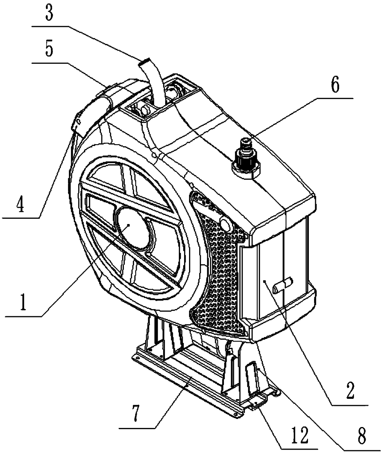 A reel device capable of changing the flushing pressure