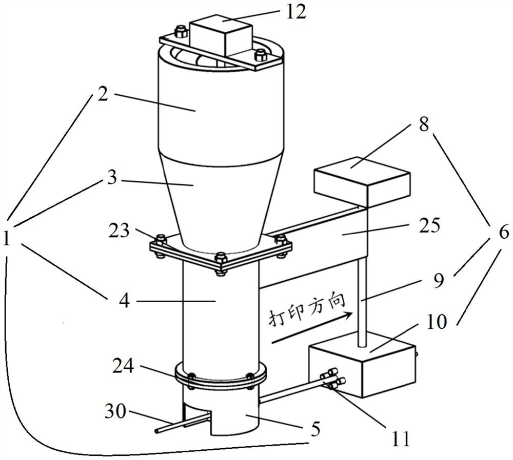 3D concrete printing device and method for building automatic reinforcement