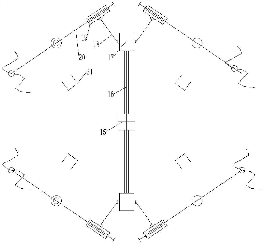 Foldable and retractable quadcopter, control method and fire extinguishing fleet