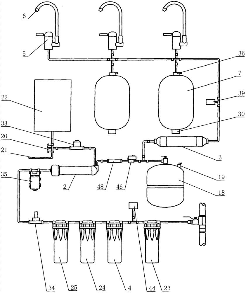 Full-automatic direct-drinking cold and hot purified water machine