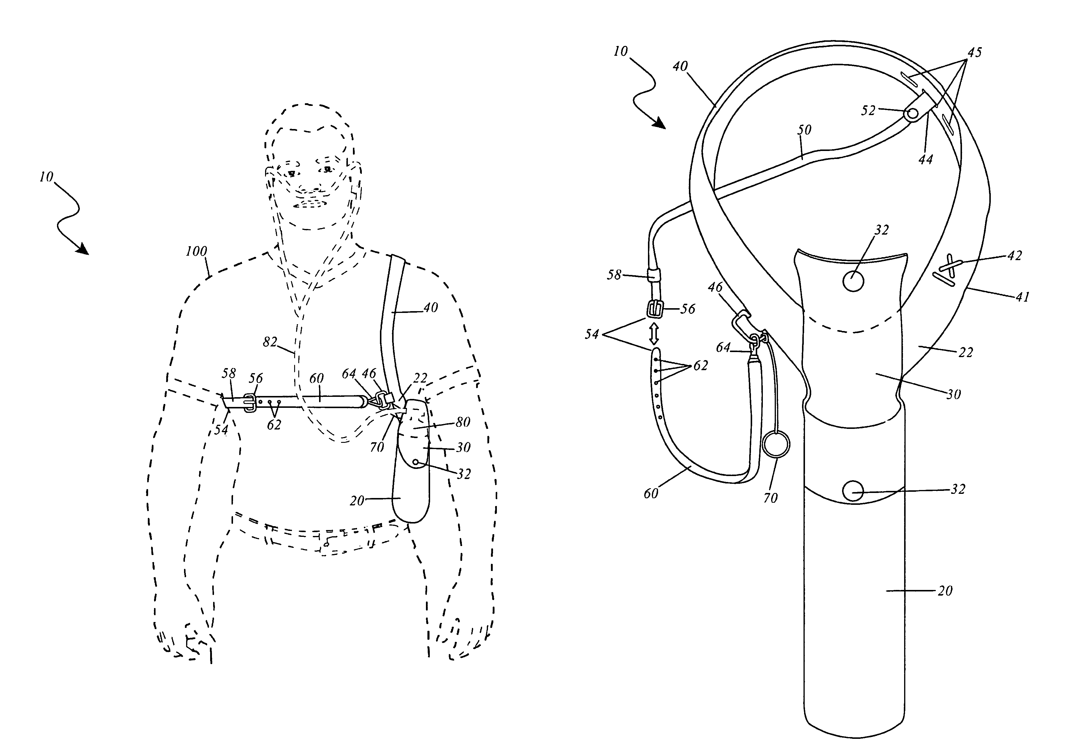 Shoulder holster for oxygen tanks