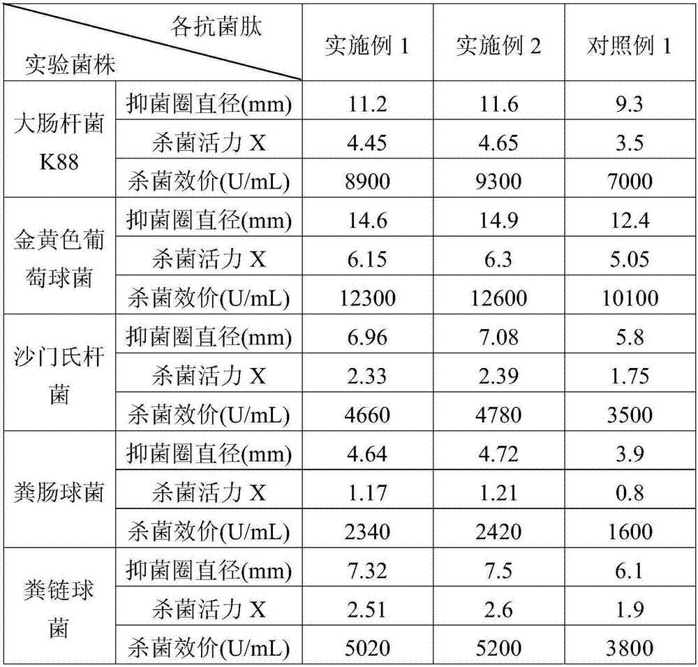 Antibacterial peptide as well as preparation method and application thereof