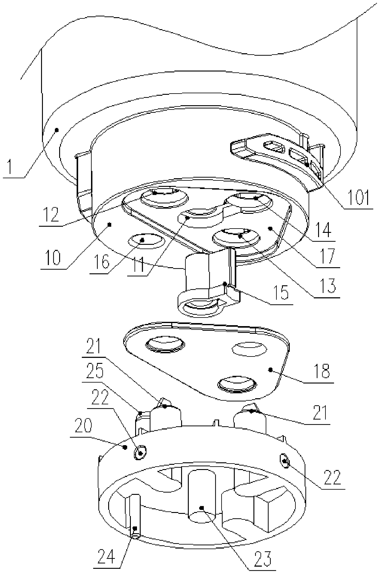 Water stopping member and filtering device