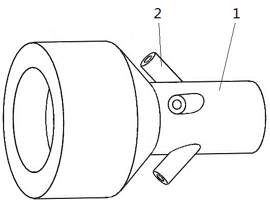 Integrated rotary cavitating jet nozzle