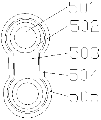 Elliptical trailing cable for overhead vehicle