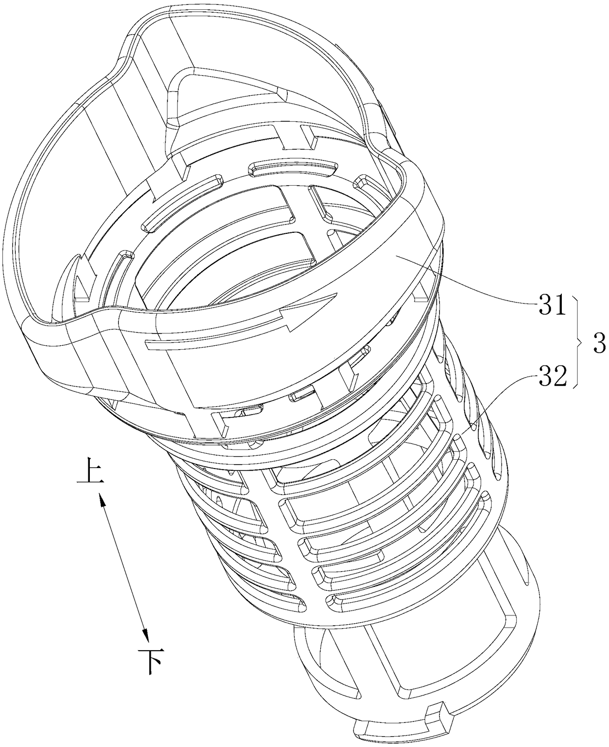 Filter device for dishwasher and dishwasher having same