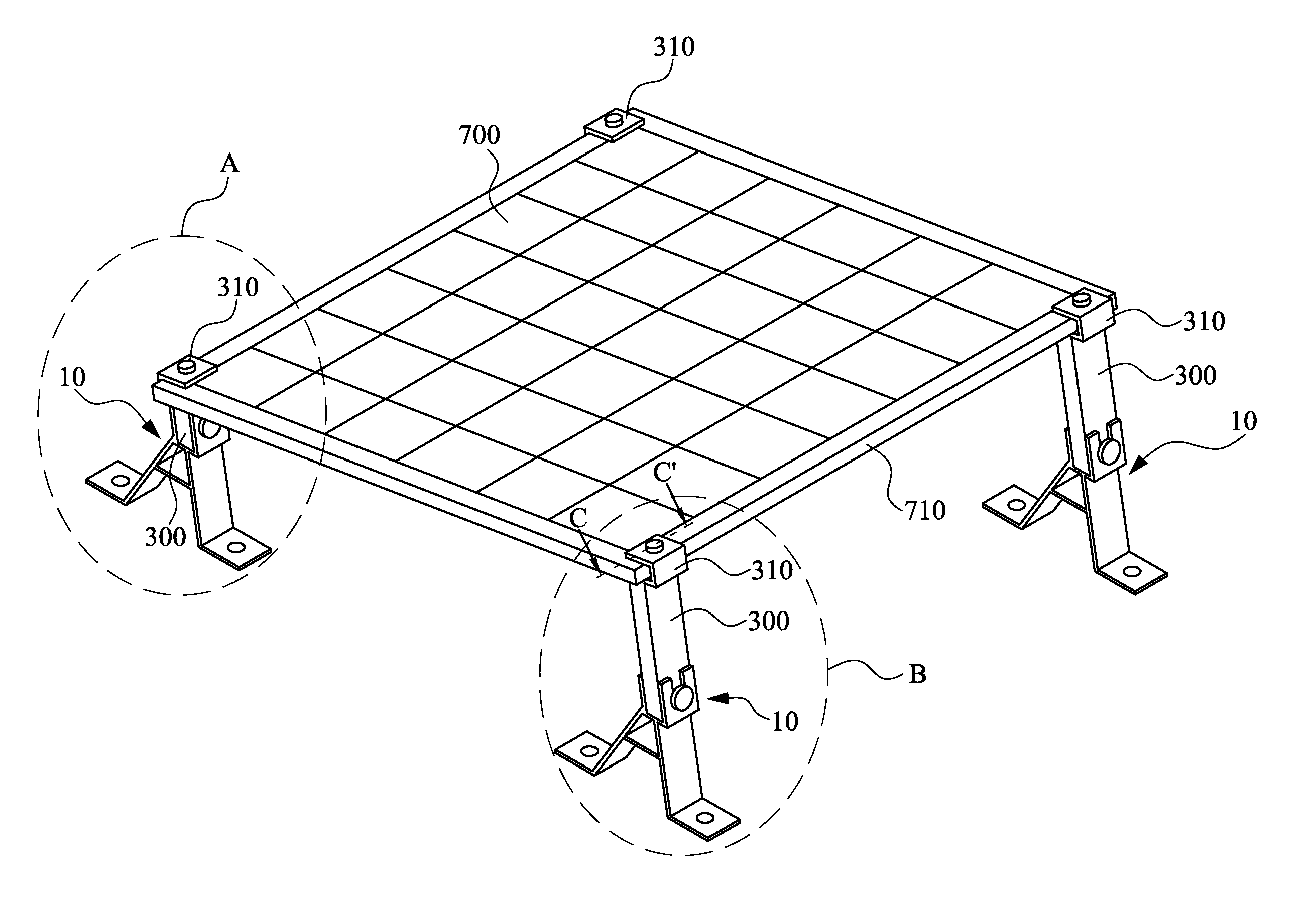 Photovoltaic panel system, photovoltaic panel fastening device, and method of installing photovoltaic panel system