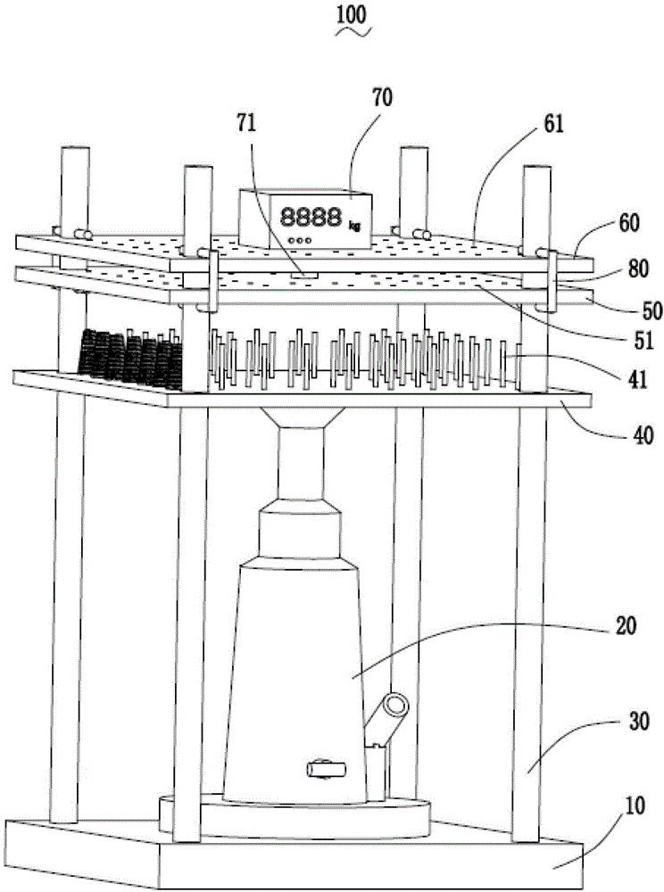 Spring strength fatigue test device