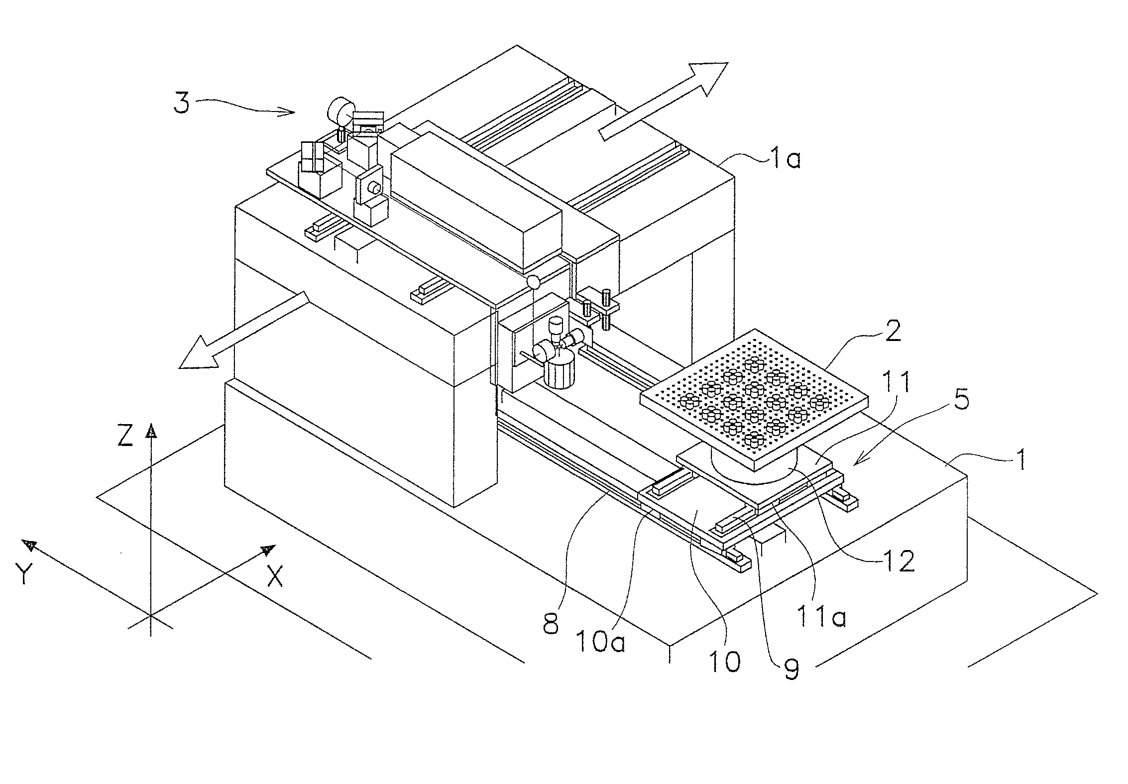 Glass substrate processing device using laser beam