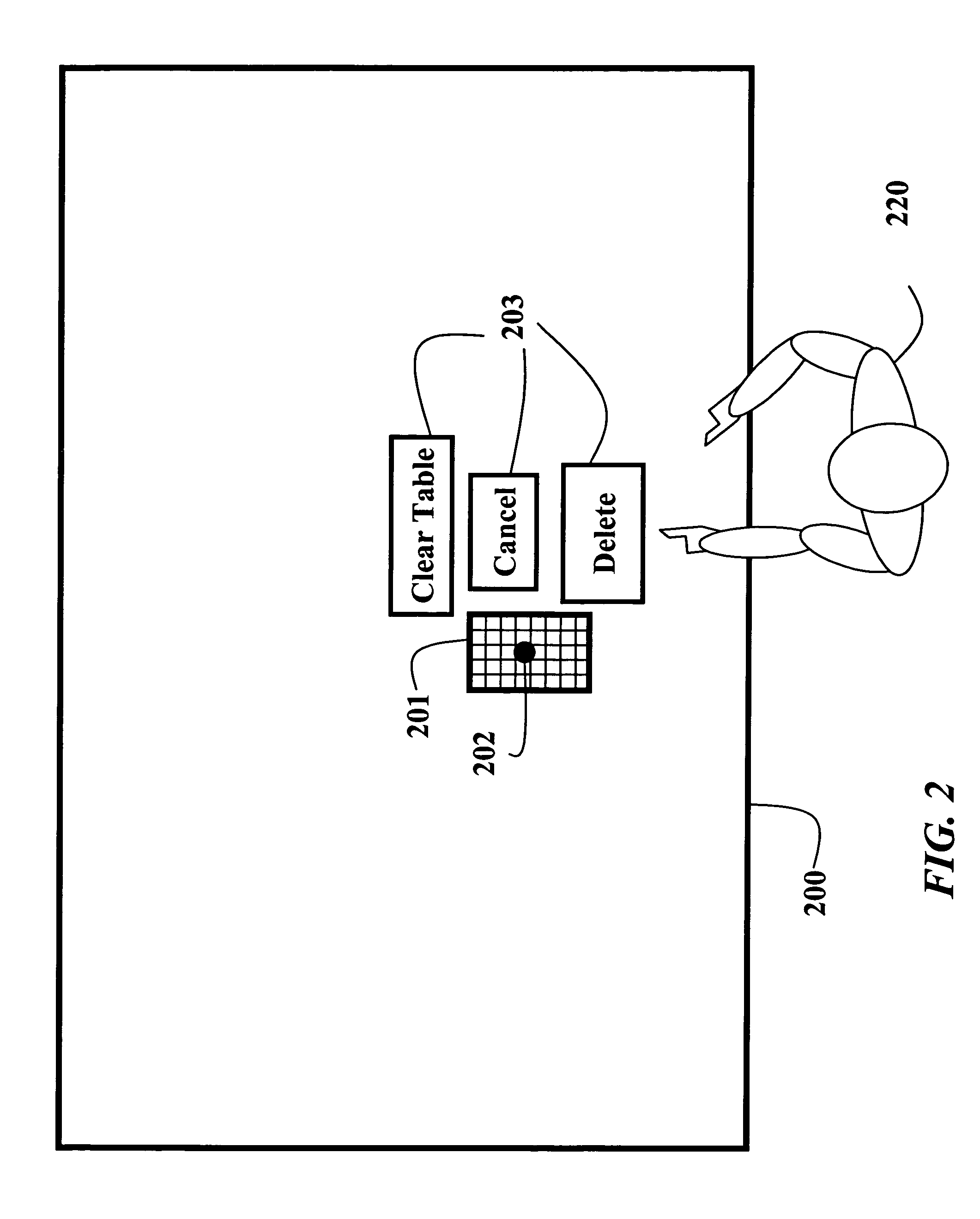 Method and system for manipulating graphical objects displayed on a touch-sensitive display surface using displaced pop-ups