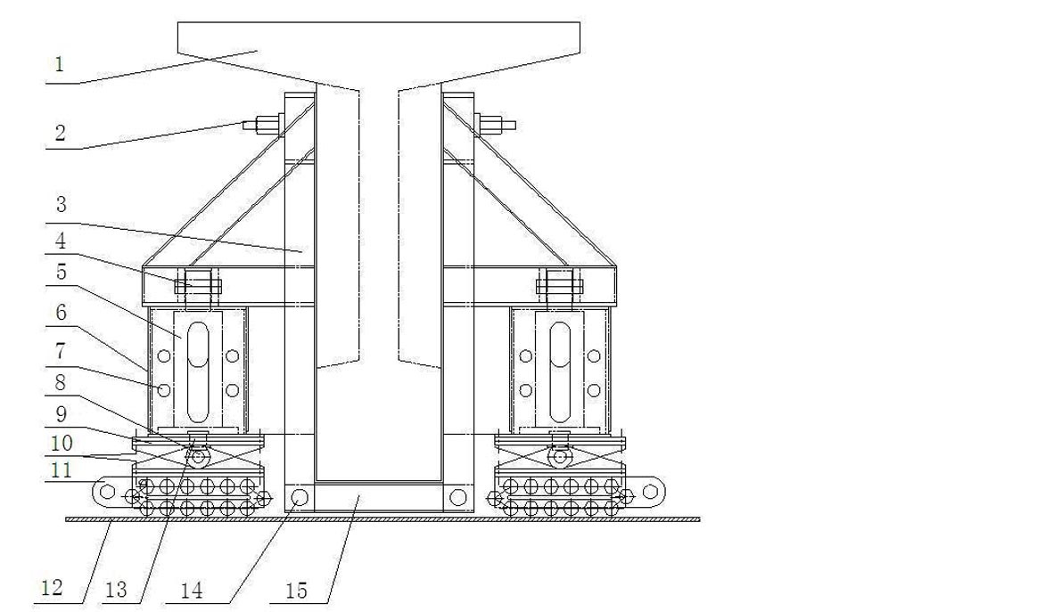 Prefabricated T beam transferring trolley