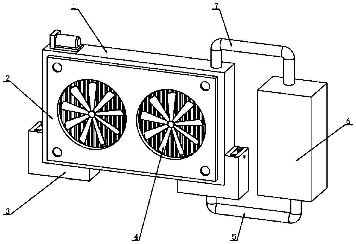 A car radiator with shock absorbing structure
