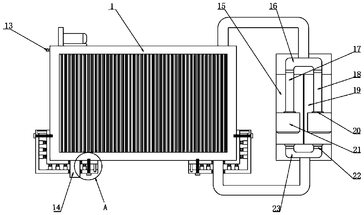 A car radiator with shock absorbing structure