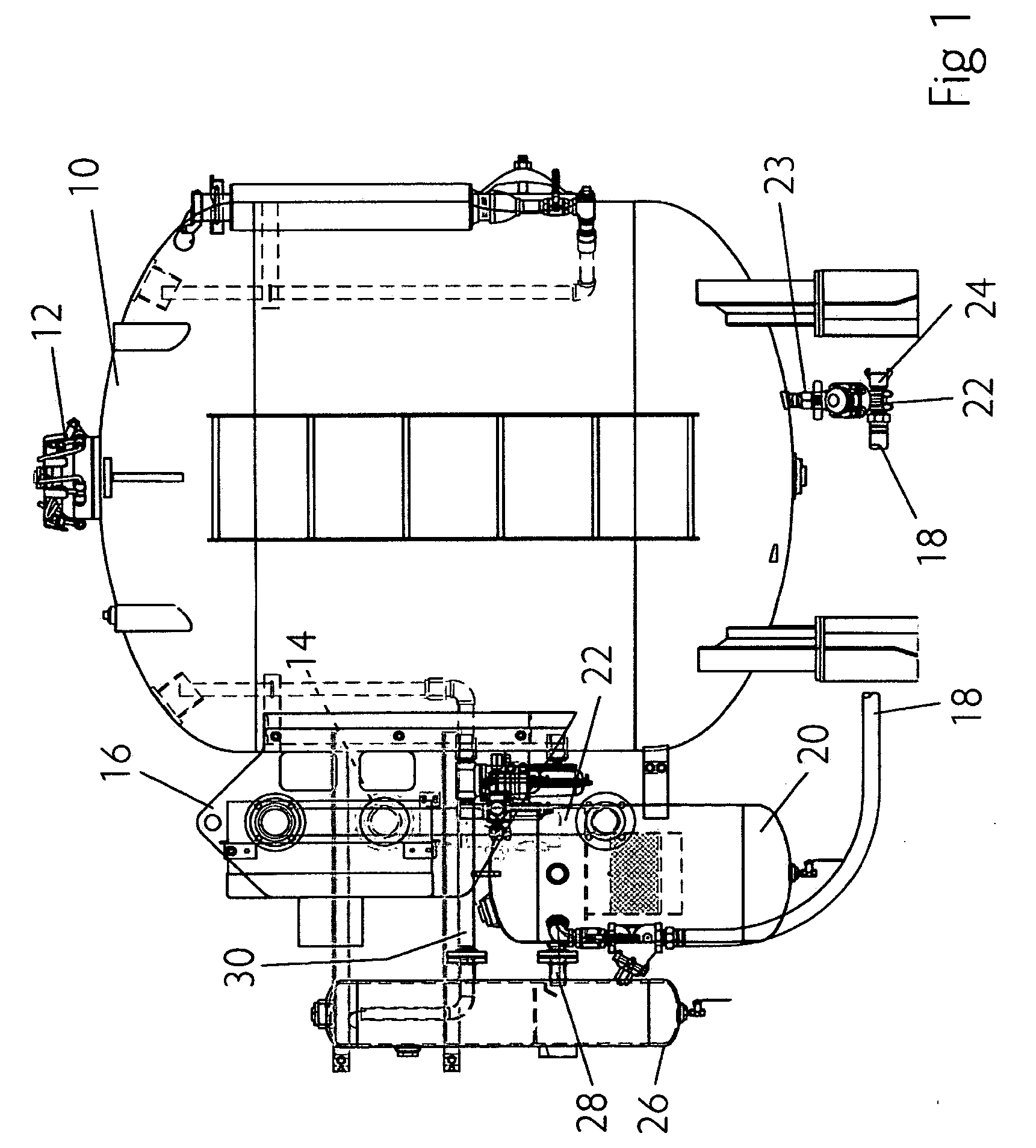 Abrasive air blast system with air cooler for blast nozzle and air dryer for storage tank