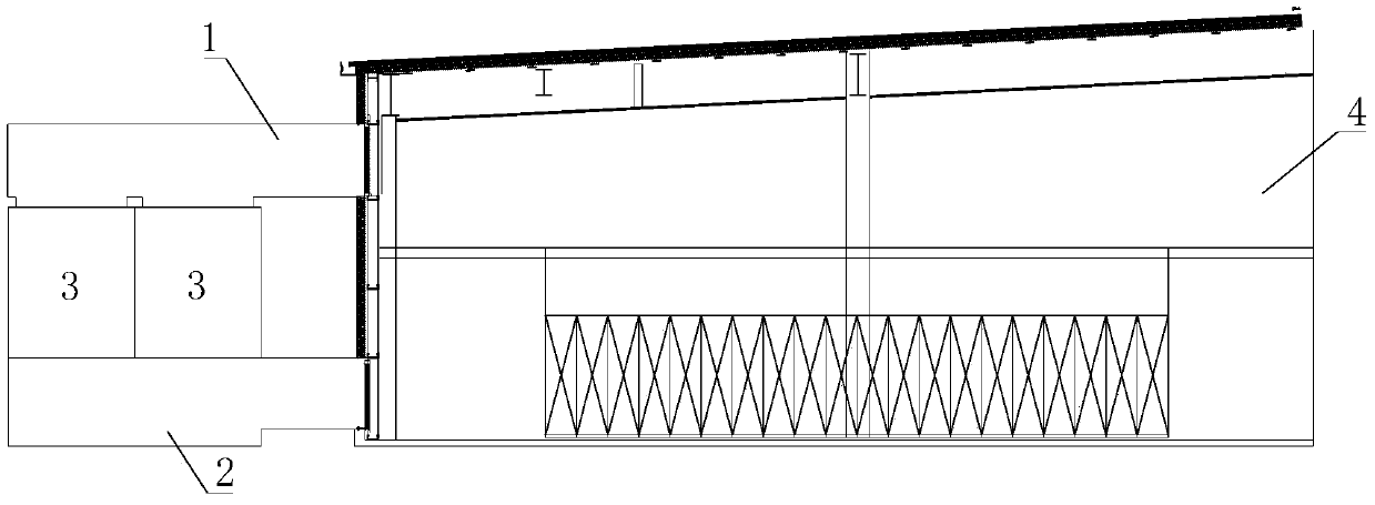 An external machine room cooling system