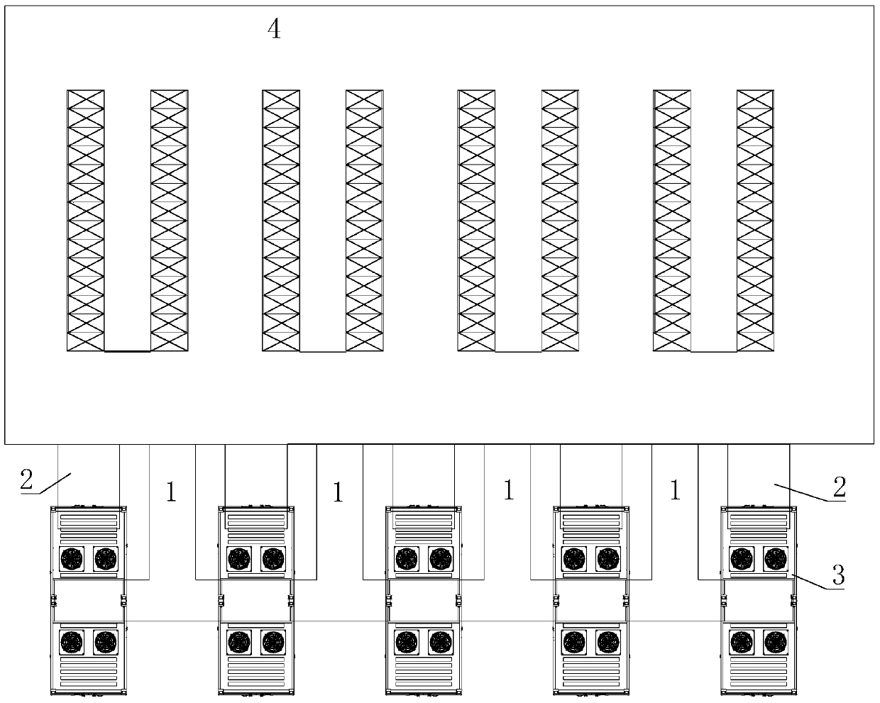 An external machine room cooling system