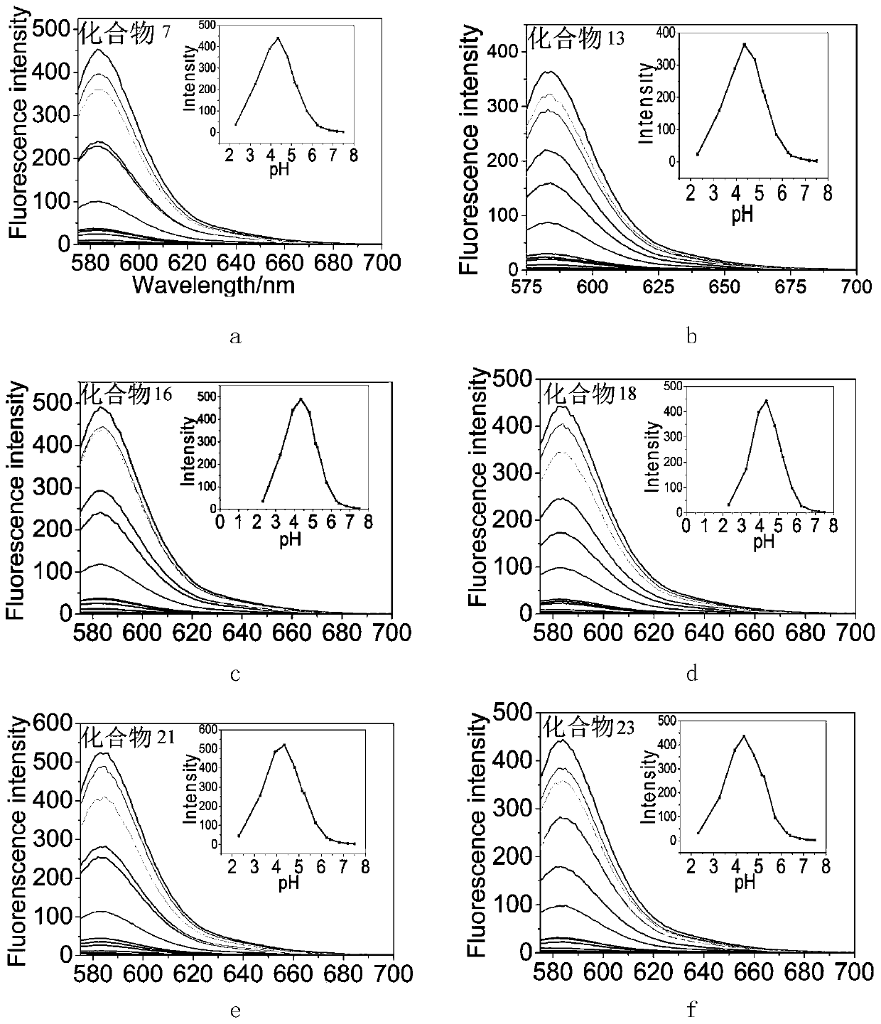 Two/three cluster glycosyl rhodamine derivatives and its preparation method and application