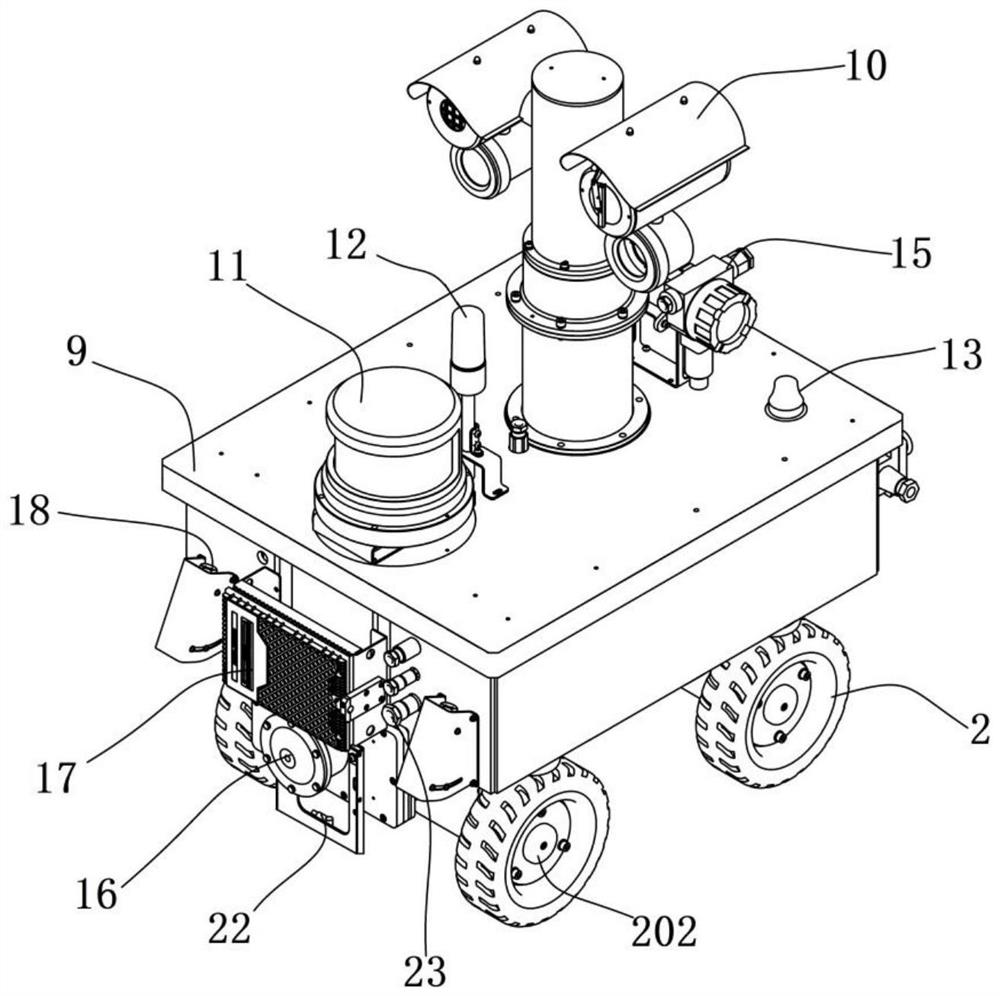 Chassis structure of inspection robot and inspection robot