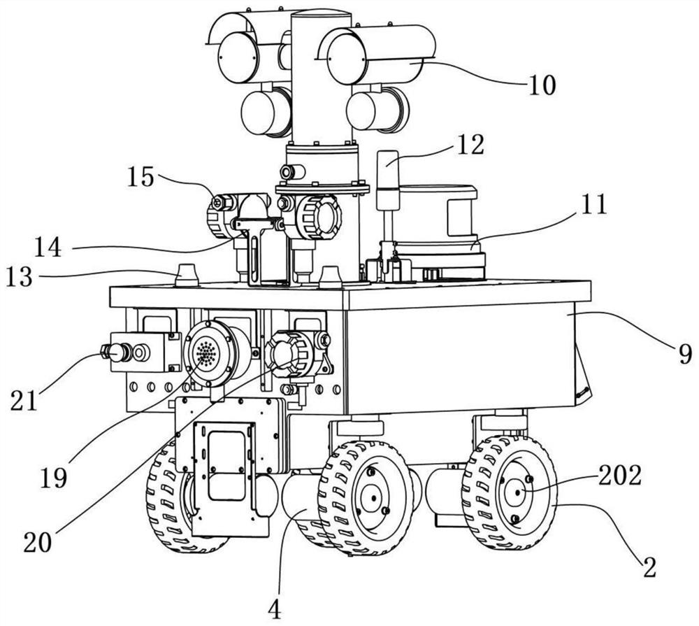 Chassis structure of inspection robot and inspection robot