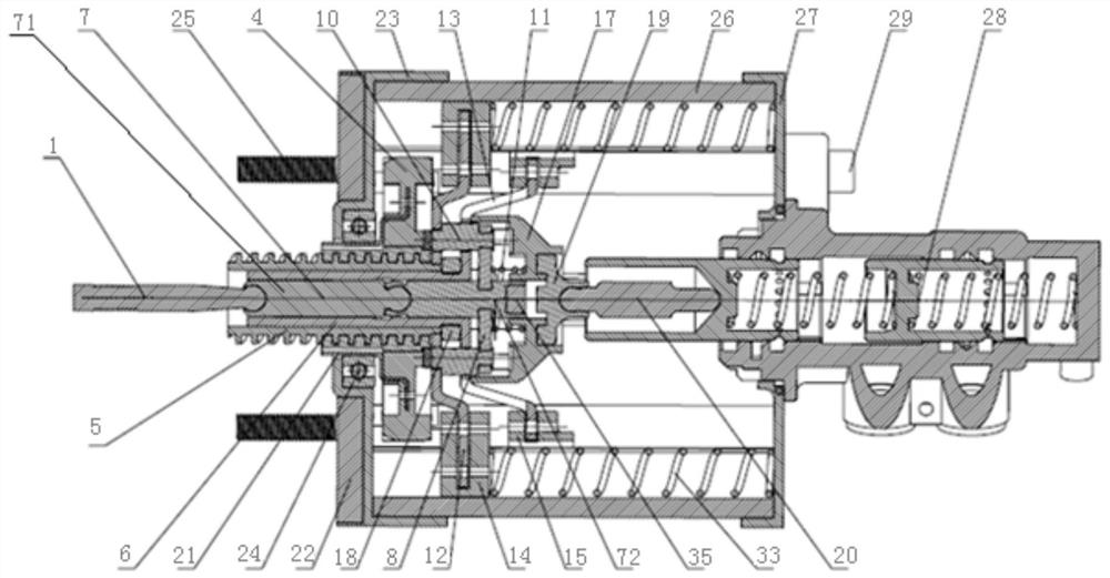 A vehicle automatic emergency brake booster