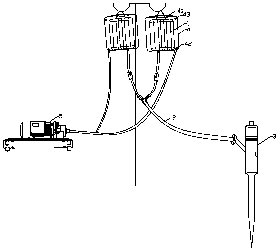 Flexible ureteroscope perfusion equipment having air pressure perfusion pump