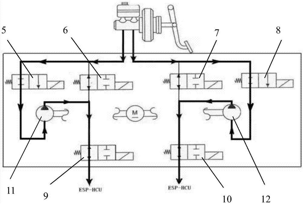 Unmanned control braking device, method and vehicle