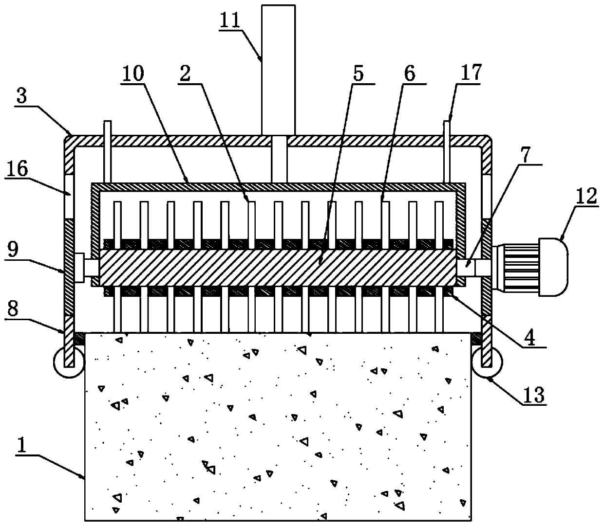 High-efficiency combing device for hair products