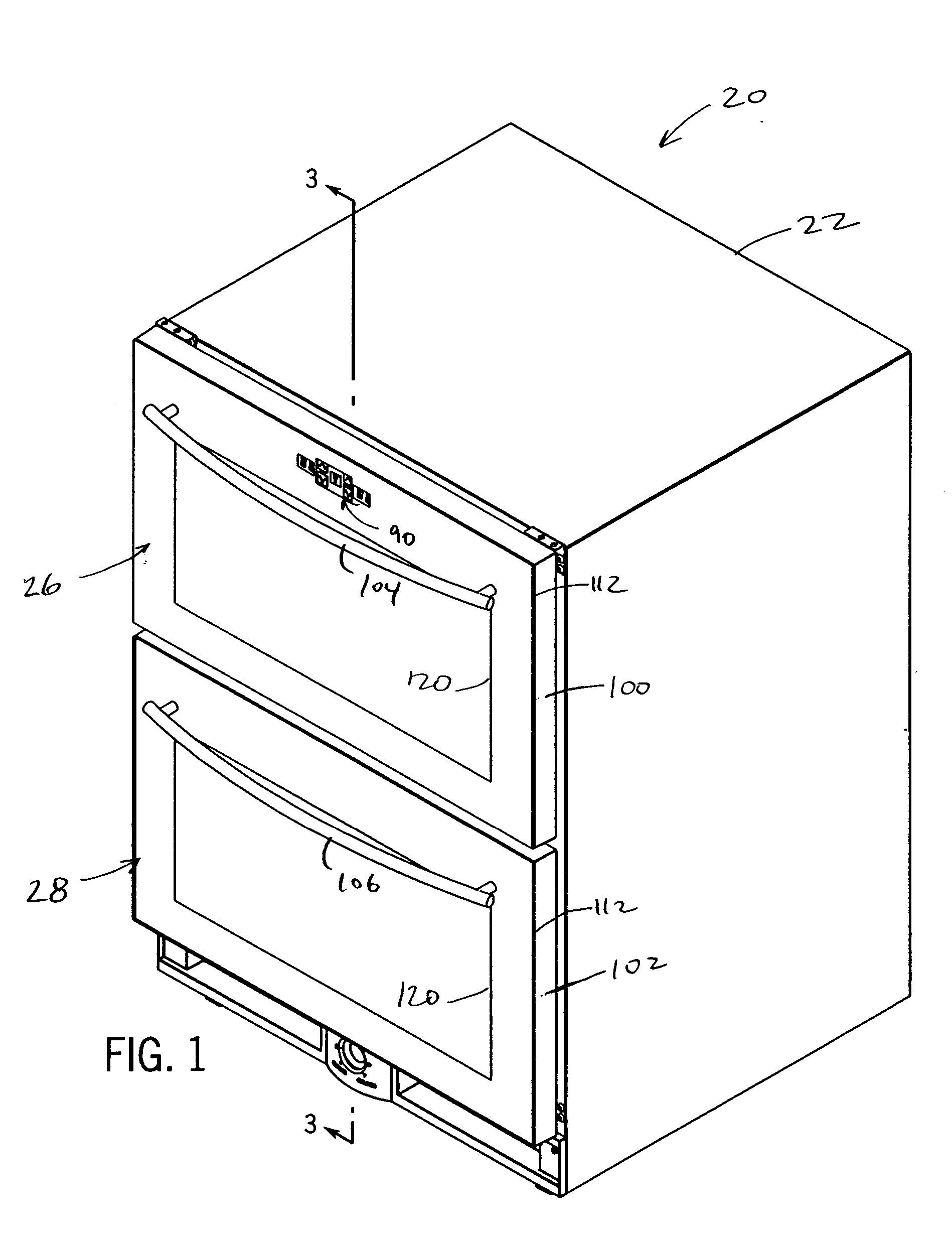 Pull-out access cooler unit