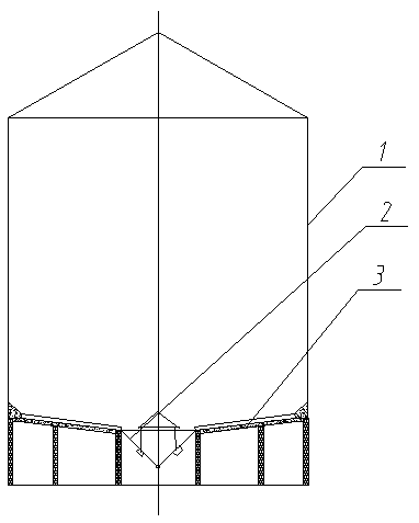 Full vibration discharge silo and silo vibration discharge method