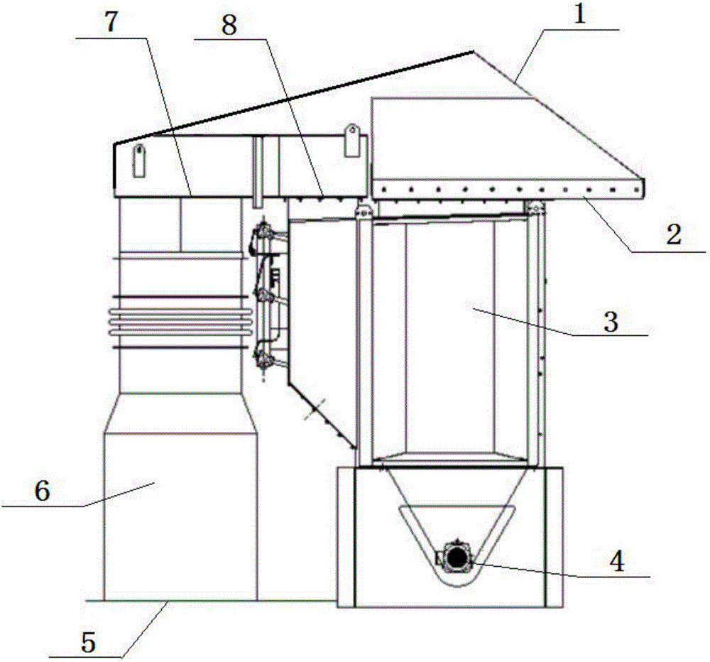 Dust removing device special for electric shovel cabin