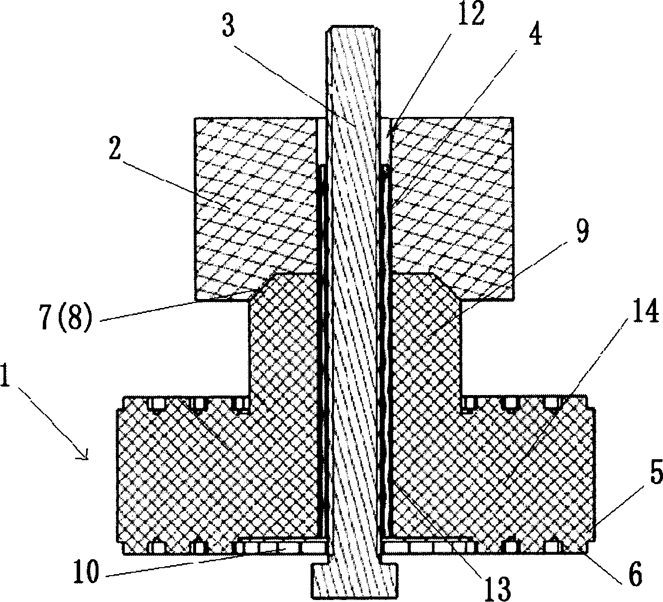 Mounting method of engine suspension device for four-cylinder diesel engine