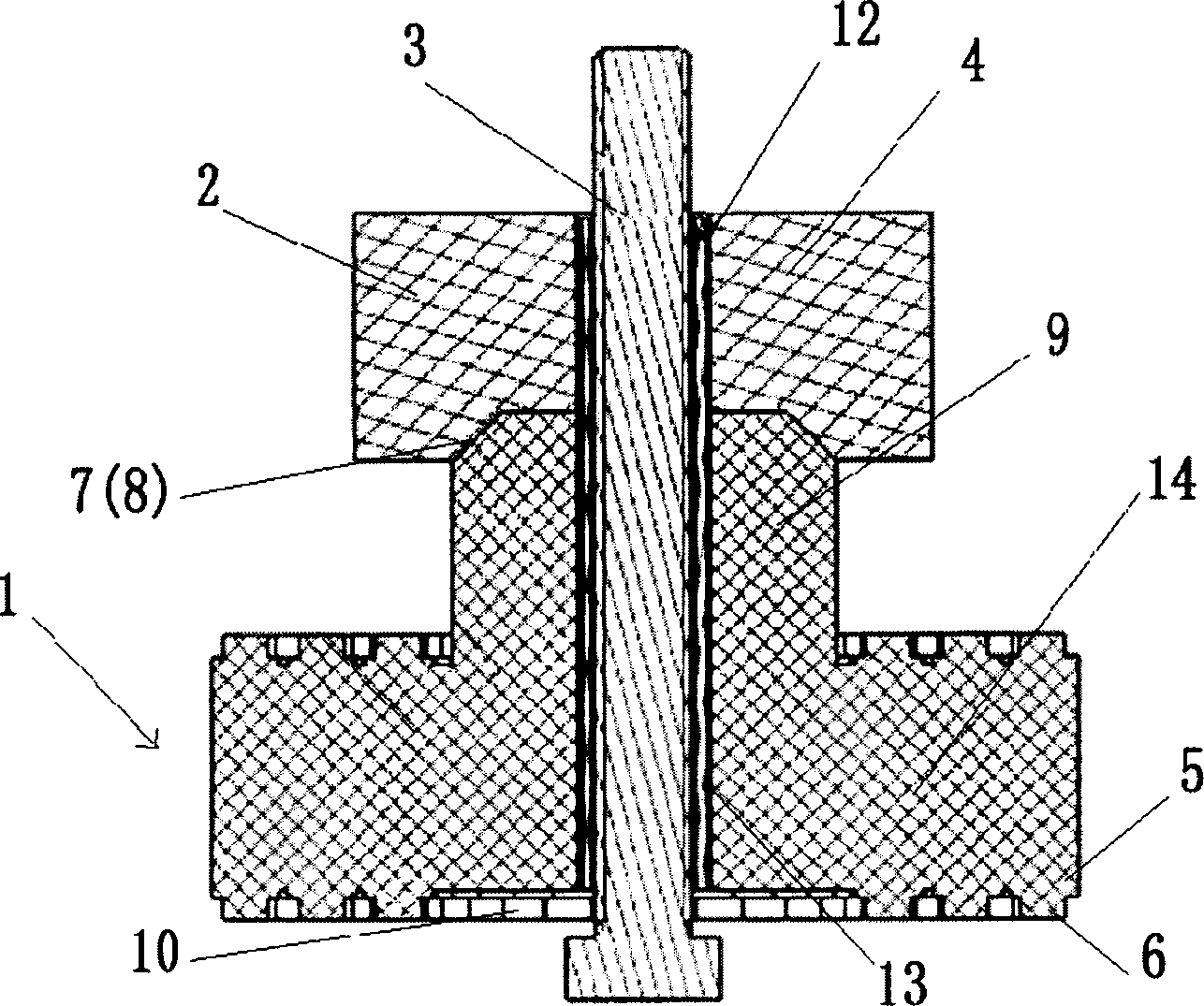 Mounting method of engine suspension device for four-cylinder diesel engine