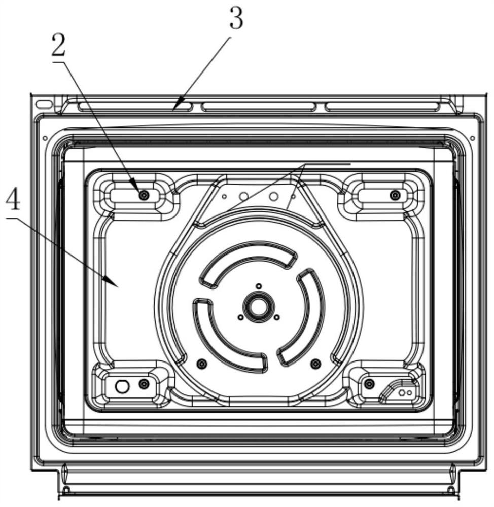 Inner container pulling and riveting structure, manufacturing method thereof and steaming and baking machine