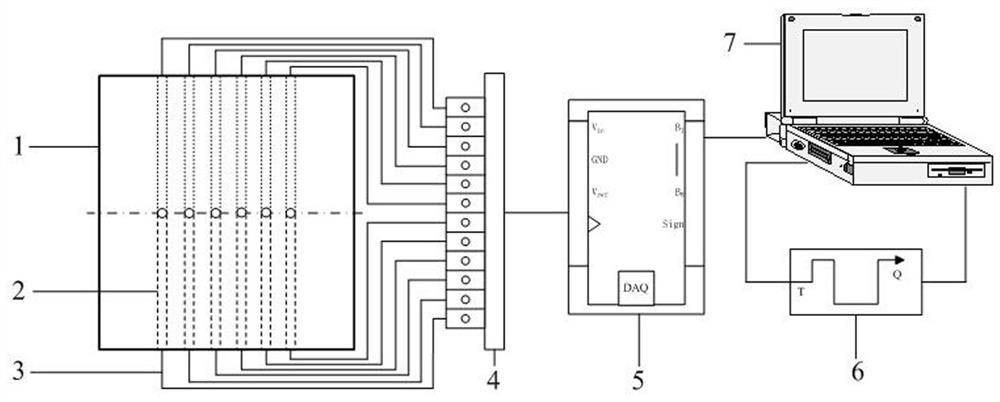 Device and method for real-time on-line measurement of two-dimensional surface heat flux