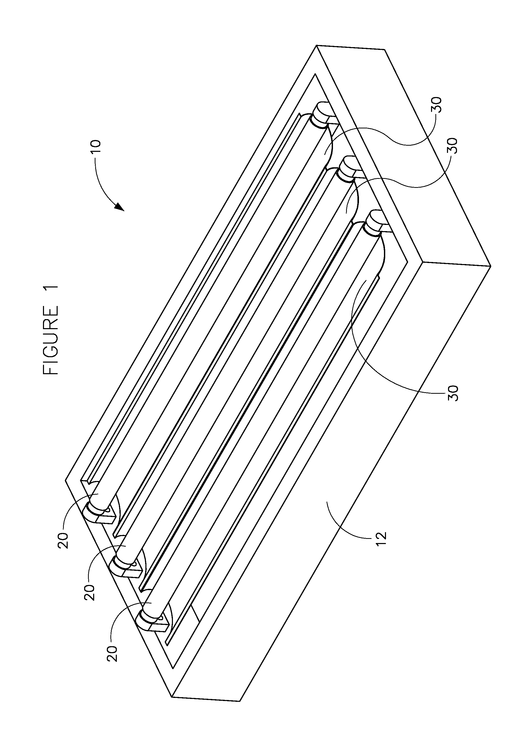 Lighting device with throw forward reflector