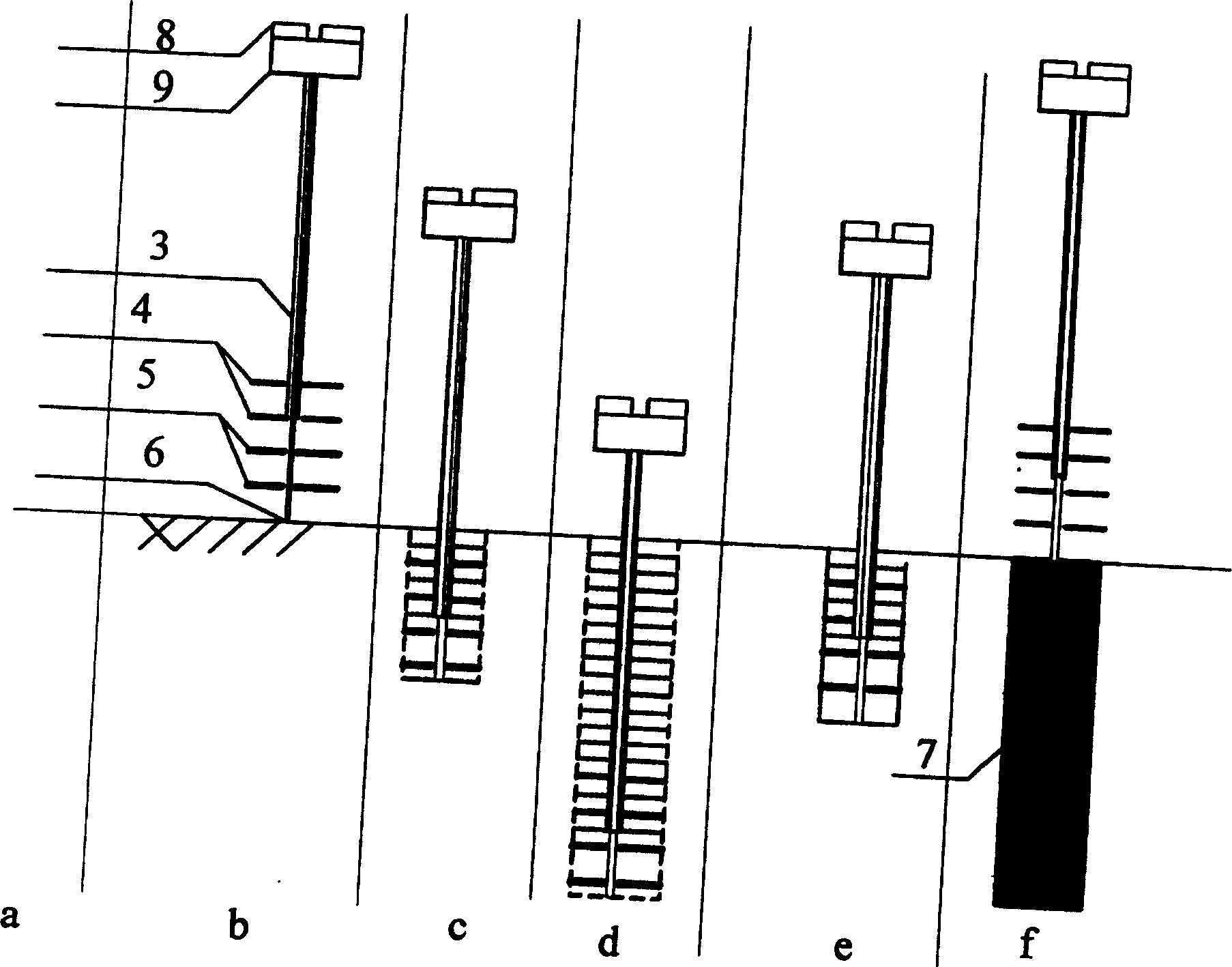 Pile forming operation method for bi-directional stirring piles