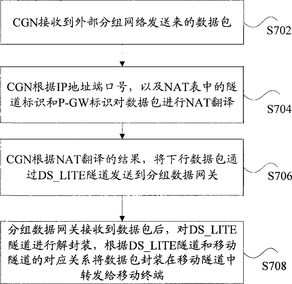 Method and device for sending data packet based on dual-stack (DS)-LITE