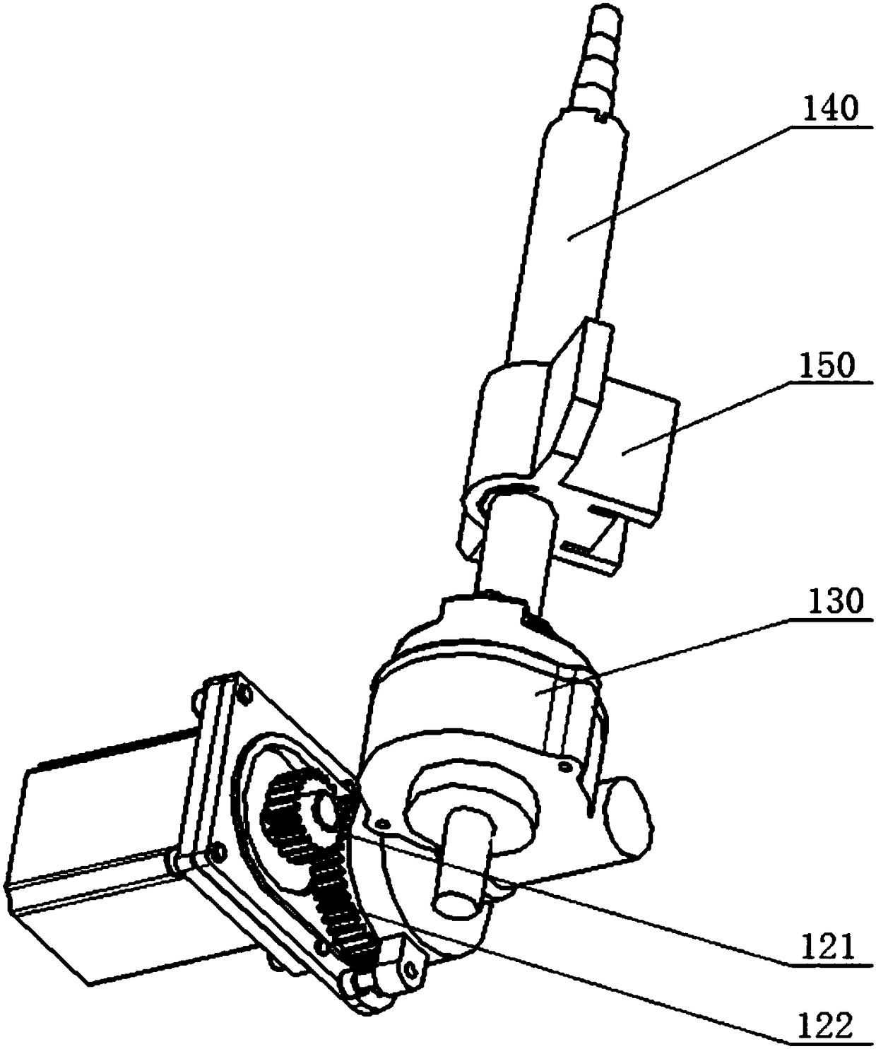 Unmanned automobile electric drive-by-wire steering device and steering control method