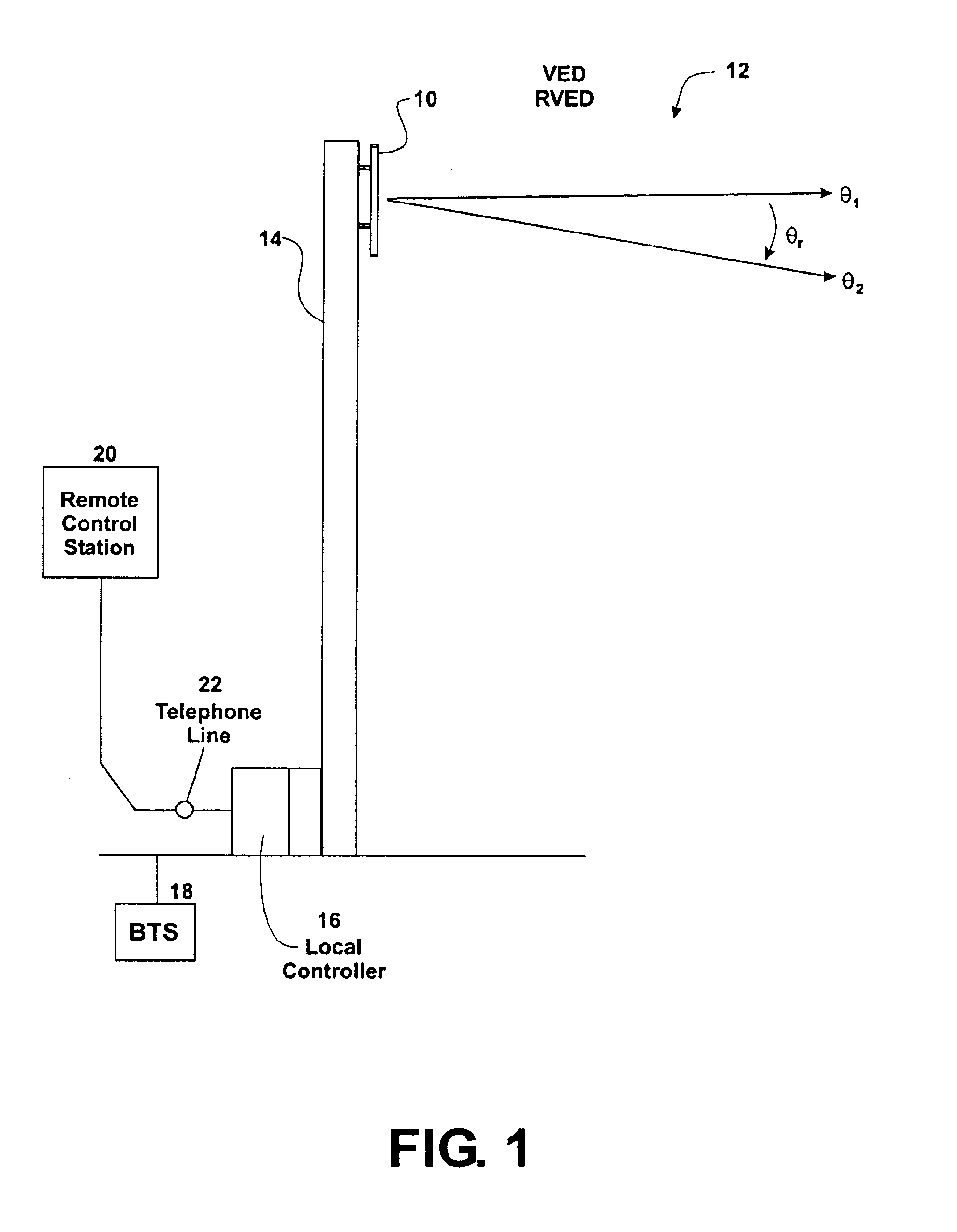 Vertical electrical downtilt antenna