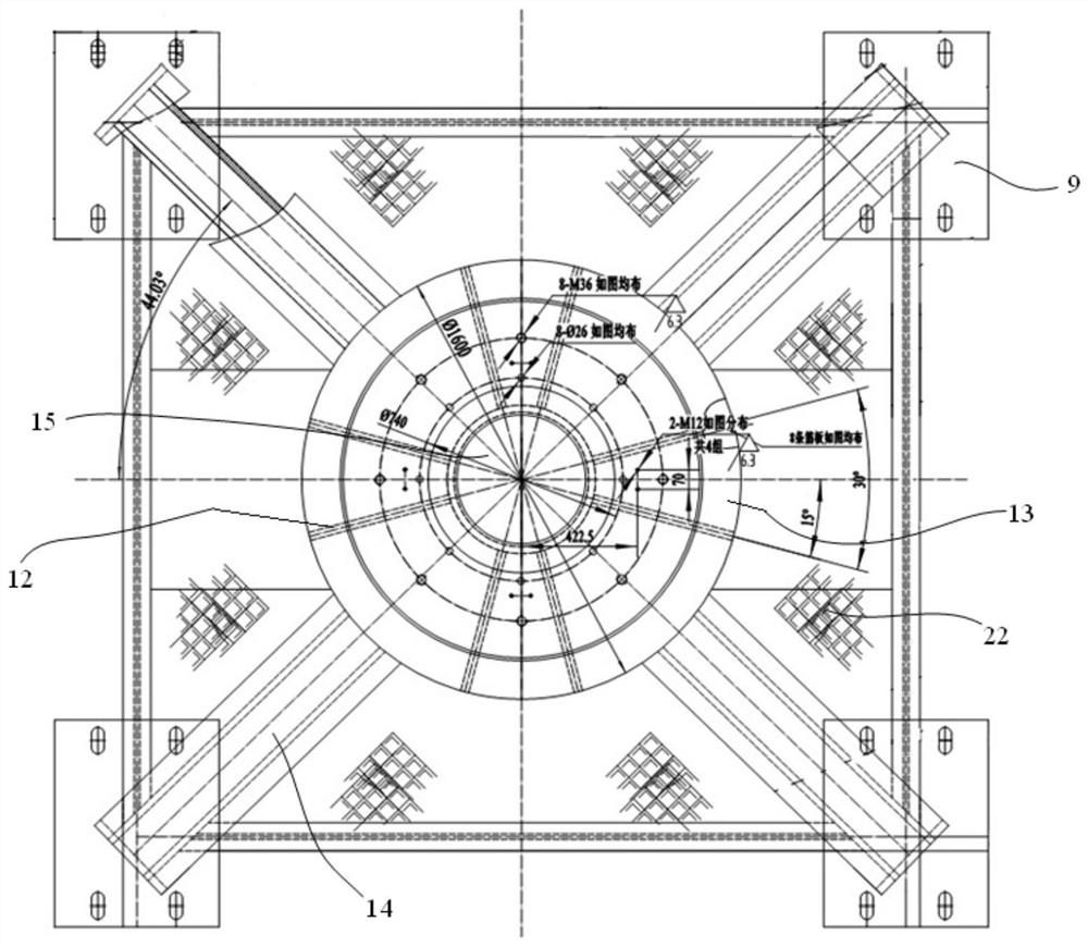 A unit support platform for pumped storage dynamic characteristic model test