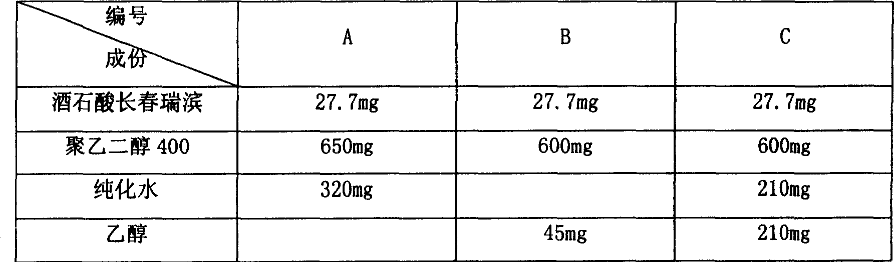Vinorelbine soft capsule and method for preparation and application thereof