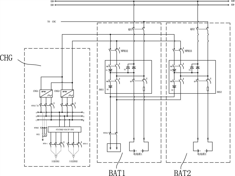 Transformer substation direct current system based on lithium iron phosphate storage battery