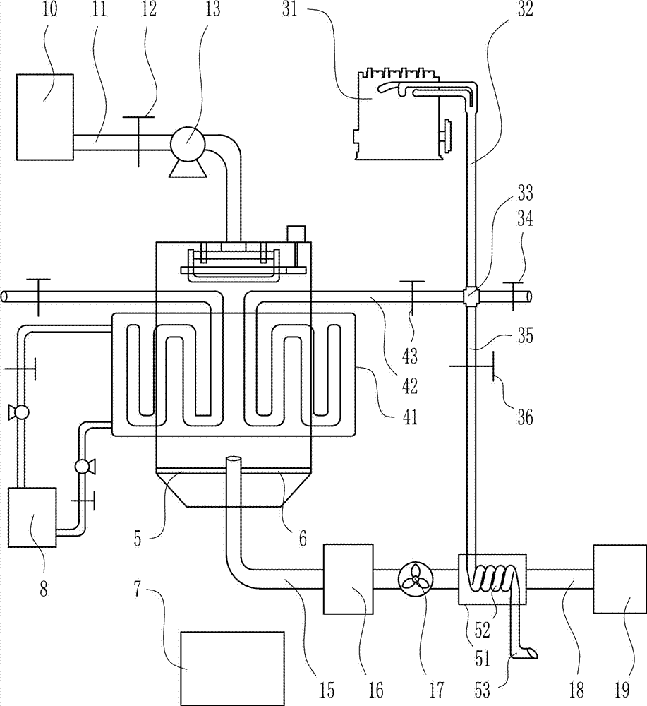 Waste heat-reusing energy-saving type spray-drying tower