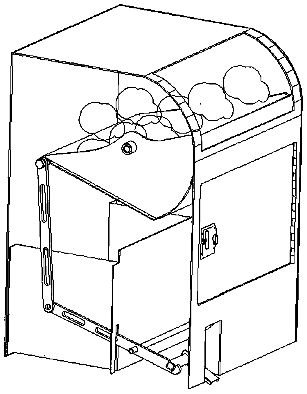 Buried garbage collection device