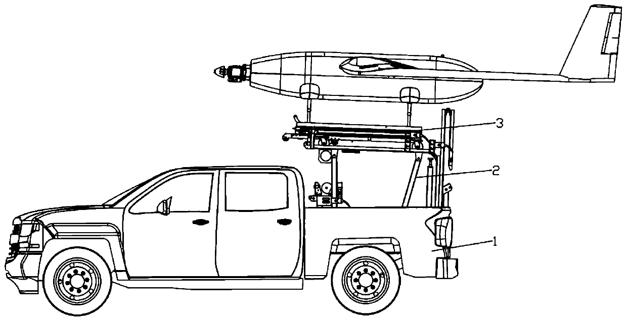 Vehicle-mounted mechanical flying device for unmanned aerial vehicle