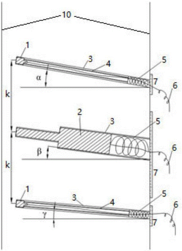 Elastic wave reflecting method device installed on shield and its measuring method