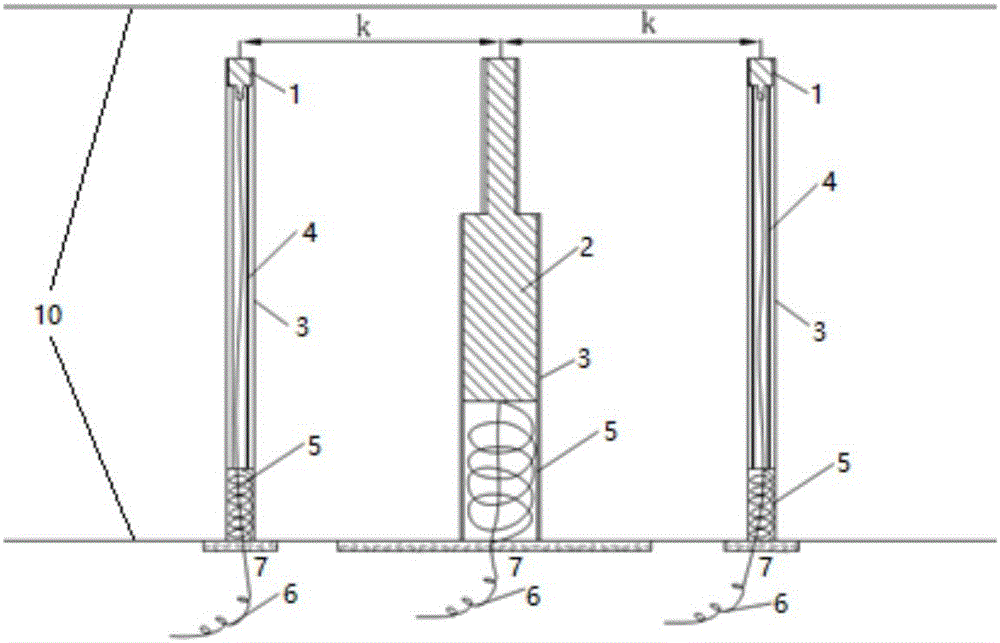 Elastic wave reflecting method device installed on shield and its measuring method