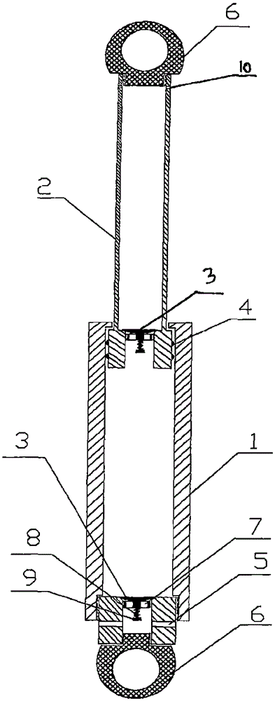 Telescopic air pressure supporting rod