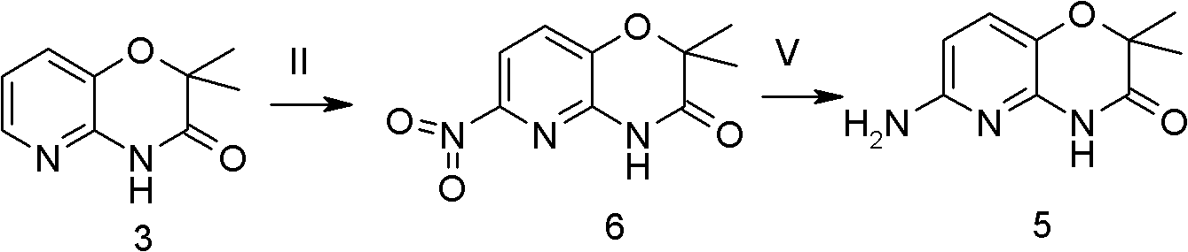 Synthesis method for 6-amino-2,2-dimethyl-2H-pyridino-[3,2-b] [1,4] oxazine-3(4H)-ketone