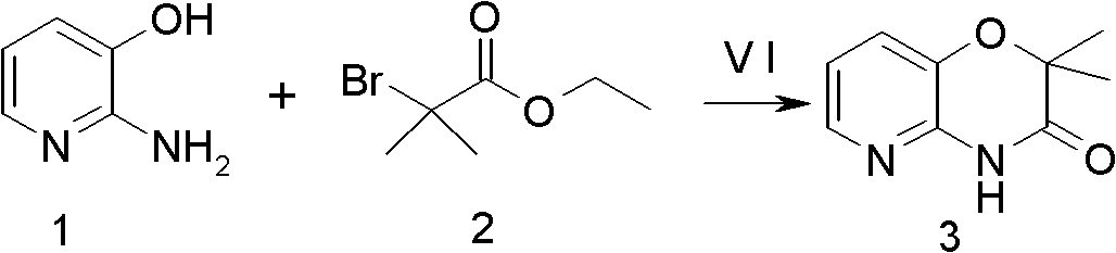 Synthesis method for 6-amino-2,2-dimethyl-2H-pyridino-[3,2-b] [1,4] oxazine-3(4H)-ketone